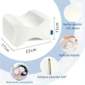 Visco Ortopedik Bacak Arası Yastığı – Hamileler Için Destek Minderi | Bel, Bacak ve Kalça Ağrısı Için Uyku Yastığı | Yıkanabilir Kılıflı Ergonomik Diz Arası Yastık