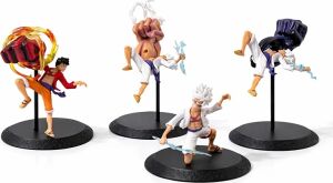 Anime One Piece Luffy Figürü 4'lü Set