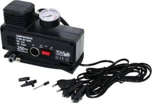 220 Volt-12 Volt 250 Psi Psi Kompresör Lastik Hava Şişirme Oto Pompası Fişli Çakmaklıklı