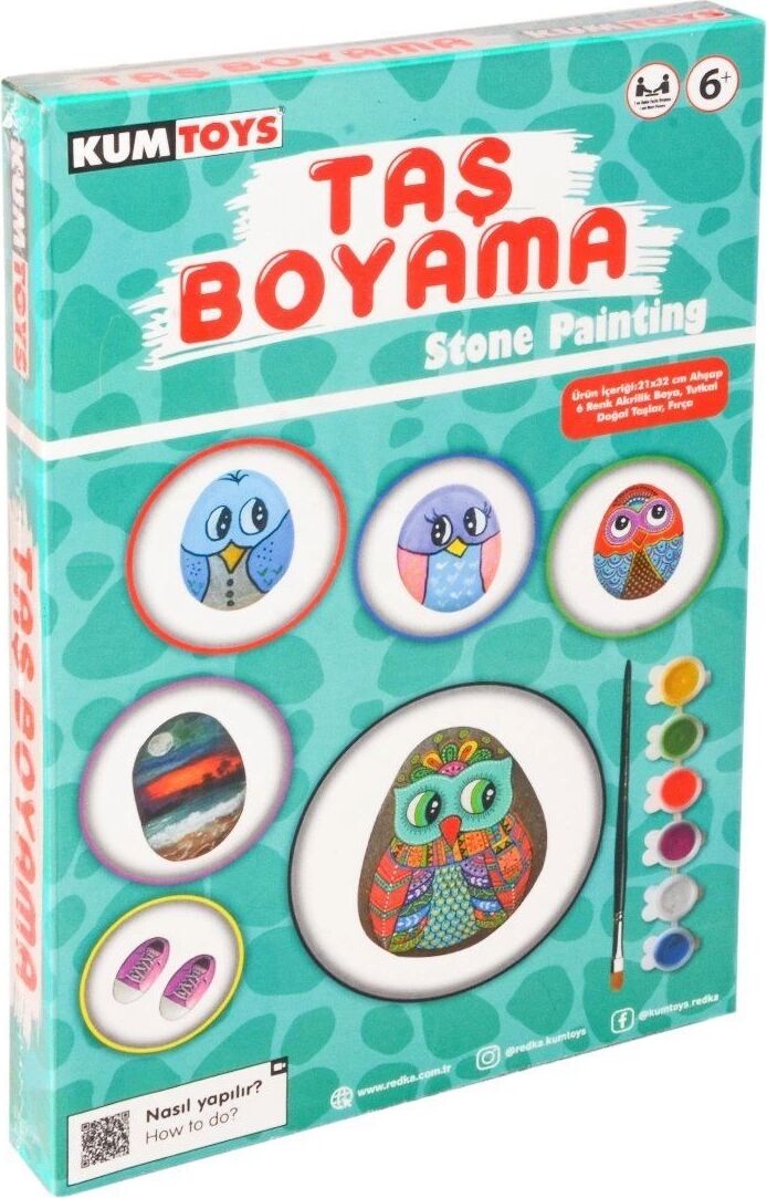 5307 Kumtoys Taş Boyama - Stone Painting / +6 Yaş