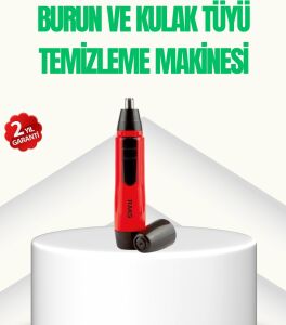 Kulak Burun Tüy Temizleme Makinası Pilli Kırmızı Ergonomik