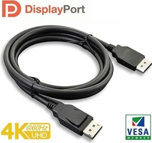 Dp 1.2 Vesa Sertifikalı Displayport Kablo 4K@60Hz, 2K@165Hz, 1080P@240Hz, 1080P@165HZ, 1080P@144Hz - 1.8m (ENTDP1218)