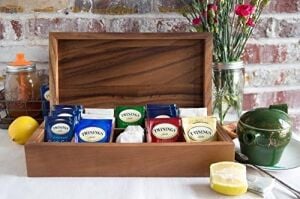 Gourmet Dikdörtgen Vauxhall Çift Çay Kutusu, Akasya Ağacı
