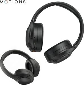 Motıons MS-H61 Kulak Üstü Kablosuz Kulaklık, Anc Gürültü Engelleme, Hi-Fi, Harici Mikrofonlu, Profesyonel, Bluetooth 5.3, Siyah
