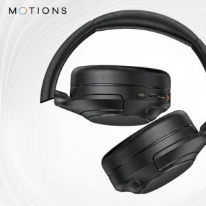 Motıons MS-H61 Kulak Üstü Kablosuz Kulaklık, Anc Gürültü Engelleme, Hi-Fi, Harici Mikrofonlu, Profesyonel, Bluetooth 5.3, Siyah