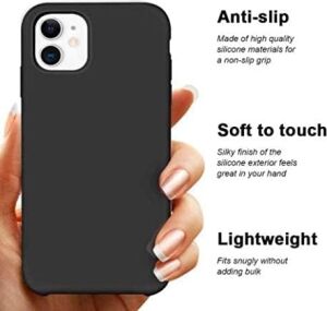 & Aksesuar iPhone 11 ile Uyumlu Içi Kadife Dışı Mat Yapıya Sahip Koruma Sağlayan Lansman Silikon Kılıf (Siyah)