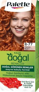 Kalıcı Doğal Renkler 8-77 Tarçın Bakır Goji Özü & Yulaf Çekirdeği Özlü Saç Boyası