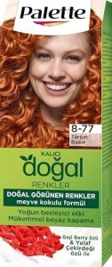 Kalıcı Doğal Renkler 8-77 Tarçın Bakır Goji Özü & Yulaf Çekirdeği Özlü Saç Boyası