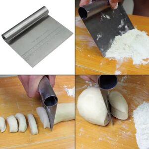 Çelik Spatula,metal Hamur Sıyrıcı,pasta Sıyırma Aparatı,hamur Dilimleyici,pasta ve Pastacılık Için Çelik Şekillendirici ve Hamur Porsiyonlayıcı