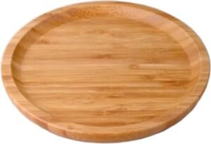 Bambu Lüx Yuvarlak Servis 20 * 20CM, Sunumluk & Çerezlik Sunum Tabağı