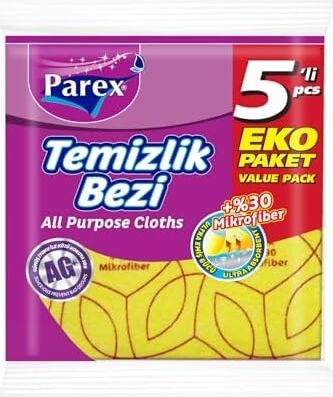 30% Mikrofiber Temizlik Bezi 5'li