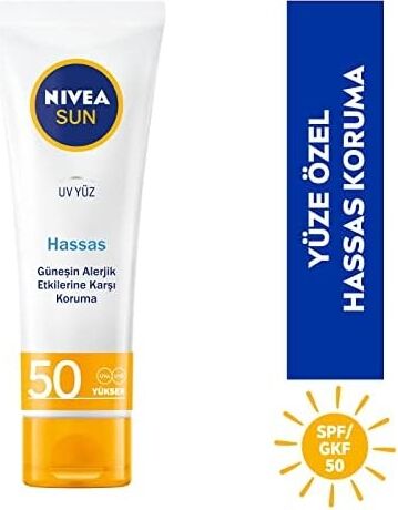 Sun Spf 50 Hassas Yatıştıran Nemlendirici Güneş Yüz Kremi 50 Ml, Çok Yüksek Güneş Koruyucu,güneş Alerjisine Karşı Koruma,yağsız Cilt Hissi