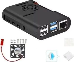 Raspberry Pi 4 Fan Case-Siyah