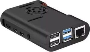 Raspberry Pi 4 Fan Case-Siyah