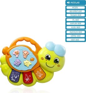 Işıklı ve Müzikli Solucan Bebek -Vrd
