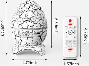 Yumurta Şeklinde Su Dalgalı Bluetooth Speaker Lamba Renkli Şarjlı