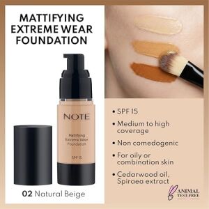 Mattifying Extreme Wear Foundation 02, 10 ml