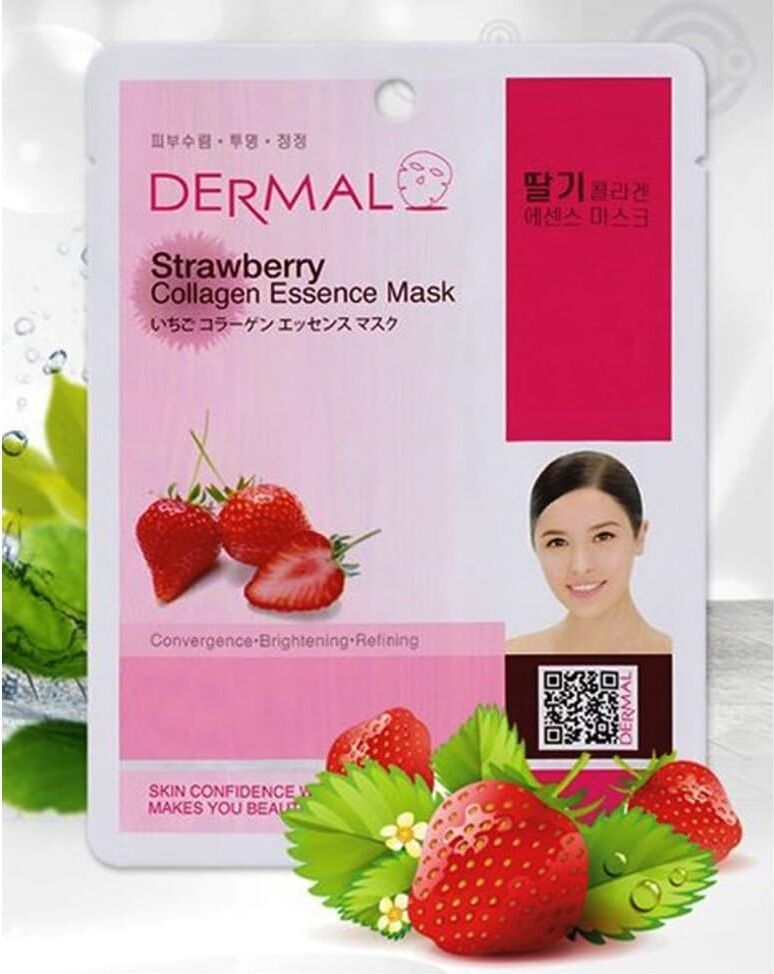 Dermal Aydınlatıcı ve Arındırıcı Çilek Özlü Kolajen Maske 23GR