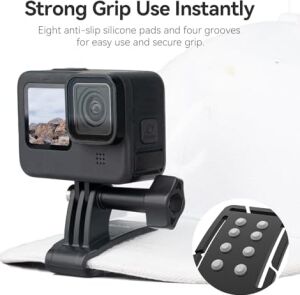 Adaptom Telesın Baş Kayışı Dağı Kapak Klipsli, Hızlı Çıkarma Baş Kemeri Dağı Gopro Hero 12/11/10/9/8/7/6/5, Fusion, Max, Djı Osmo ve Çoğu Aksiyon Kamerasıyla Uyumlu