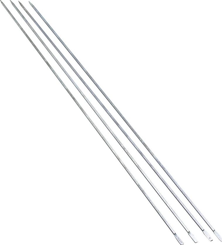 Ince Kare Kesim Metal Ciğer ve Domates Şişi - 50 cm