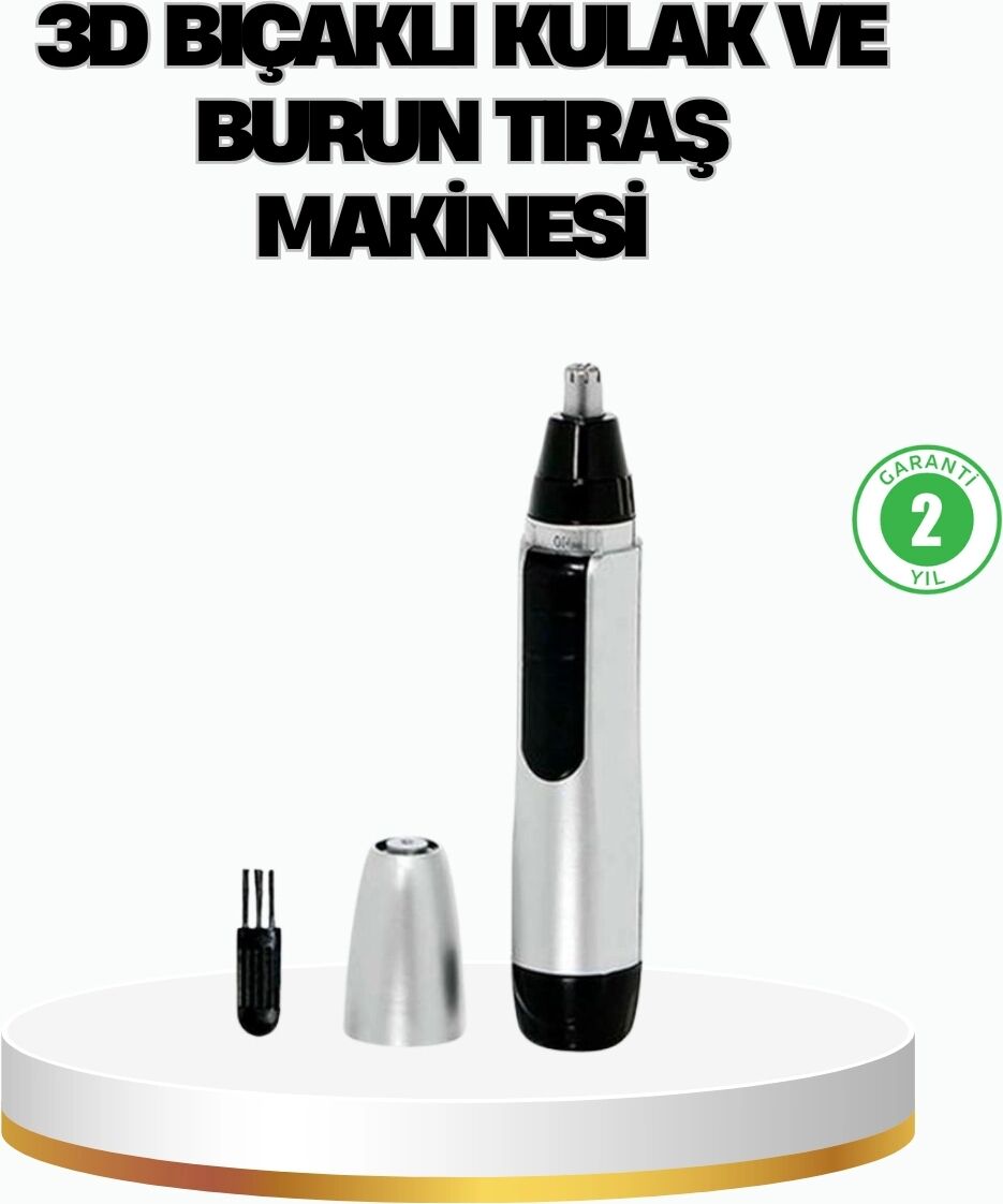 3D Bıçaklı Burun ve Kulak Tıraş Makinesi Pil ile Çalışan Taşınabilir Model