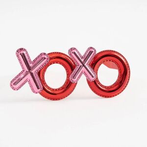 Kırmızı Renk Xoxo Yazılı Parti Gözlüğü 17X7 cm