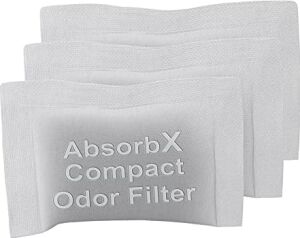 Itouchless 3'lü Paket Absorbx, Kokuları Emer, Çöp Koku Giderici, Kompakt Filtreler, 4 Gal ve Daha Küçük Çöp Kovaları Için
