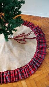 Yılbaşı Çam Ağacı Örtüsü, Ekose 90CM V0002124