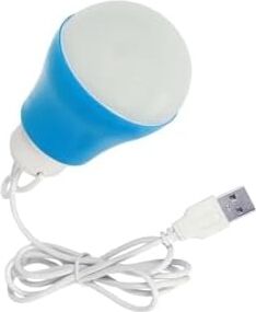 USB Kablolu 5 Watt Beyaz Ledli Ampul%90 Enerji Tasarrufu Renkli Kasa (1 Metre USB Kablolu)