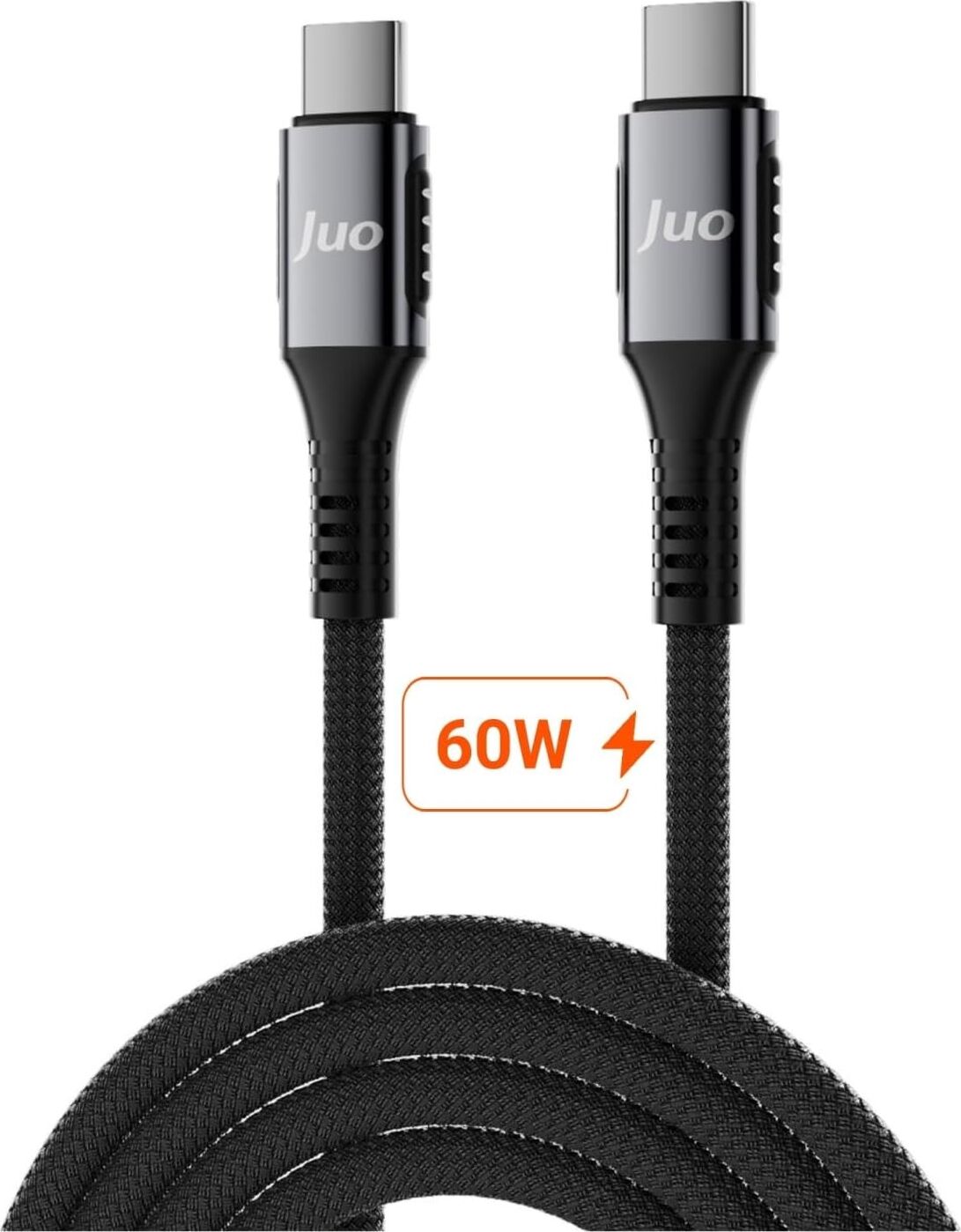 60W USB Type-C To Type-C Örgülü Pd Hızlı Şarj ve Data Kablosu 1 Metre