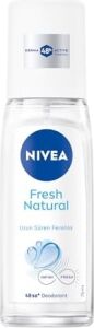 Kadın Pump Sprey Deodorant Fresh Natural 75ML, Ter Kokusuna Karşı 48 Saat Koruma, Alüminyum Içermez