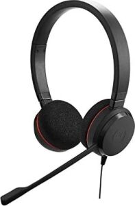Evolve 20 Stereo Kulaklık – Microsoft Sertifikalı Kulaklıklar Voıp Softphone Için Pasif Gürültü Önleyici – USB C Kontrollü – Siyah