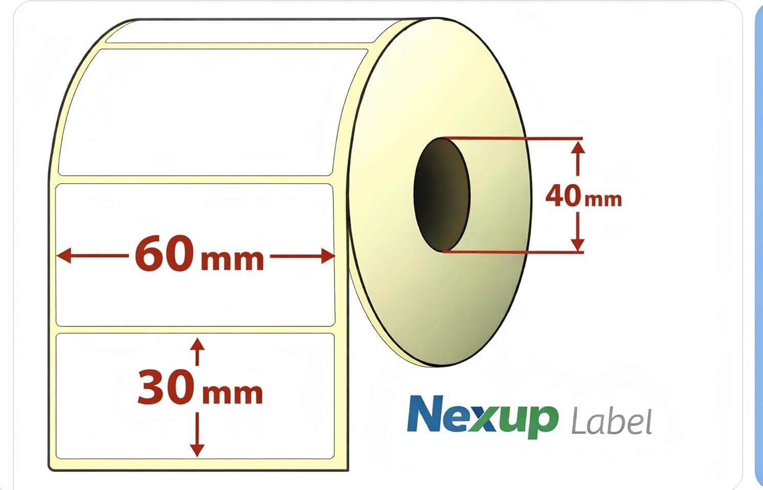 60X30 mm Termal Etiket, Barkod/adres/kargo Termal Etiketleri,  ve Diğer Yazıcılarla Uyumlu