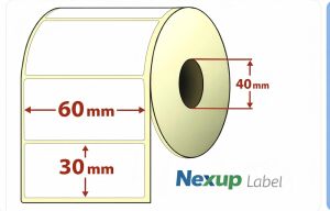 60X30 mm Termal Etiket, Barkod/adres/kargo Termal Etiketleri,  ve Diğer Yazıcılarla Uyumlu