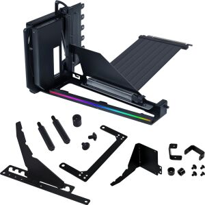 Lian Li Atx Pc Kasası 4 Yuvalı Dikey Gpu Kiti (VG4V4) - Premium Gen 5 Yükseltici Kablo Pcı-E 5.0 X16-200MM, Pcıe 3.0/4.0 Uyumlu, Ayarlanabilir Konum - Çoğu Pc Kasasına Uyar (VG4V4 Siyah)