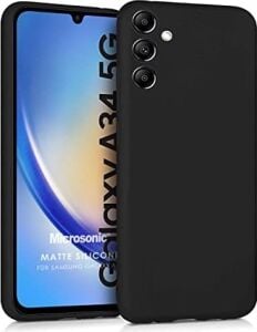 Matte Silicone  Galaxy A34 Için Kılıf Siyah [galaxy A34 ile Uyumlu Kılıf - Siyah]