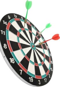 17 Inç Dart Tahtası 4 Metal Dart Oku