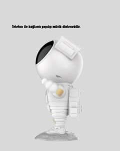 Astronot Galaksi Projeksiyon Lambası Bluetooth Bağlantılı ve Uzaktan Kontrollü