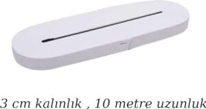 3 cm Genişlik – 10 Metre Beyaz Lastik Şerit | Esnek Dikiş Lastiği – Tekstil ve Giyim Için Dayanıklı Elastik Bant