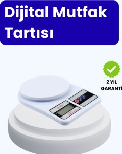 Dijital Mutfak Terazisi 10KG Kapasiteli 1g Hassasiyetli