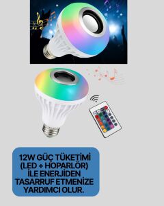 Hoparlörlü LED Ampul – Ev ve Ofis Için Akıllı Aydınlatma Çözümü