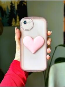 Iphone 7-8 - Se 2020 ile Uyumlu 3D Oyuncak Kalp Model Şeffaf Kılıf