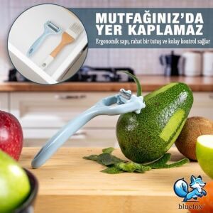 3'ü 1 Arada Patates & Sebze Soyucu – Paslanmaz Çelik Bıçaklı, Düz + Tırtıklı + Jülyen Soyma, Ergonomik Sap, Bulaşık Makinesine Uygun, Kompakt & Dayanıklı Mutfak Gereci
