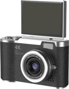 Kompakt 4K Dijital Kamera 48 Mp Sensör 8x Zoom Flip Ekran Vlog ve Selfie Uyumlu