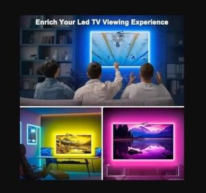 Amber LED Ambilight Tv Arkası Şerit LED 5 Metre, Kameralı Ekran Renk Senkronizasyonu, Rgb-Ic Akıllı Ambiyans Aydınlatma, App/kumanda Kontrollü, 75 Inç Tv Uyumlu (Usb 5V)