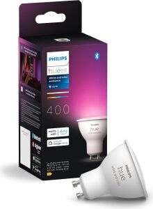 Hue 4.2W Renkli Akıllı Spot Ampul GU10 Bluetooth Uyumlu, Alexa, Apple Home ve Google Assistant ile Sesli Kontrol