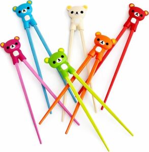 Renkli Chopstick ve Chopstick Öğrenme Aparatı Kırmızı
