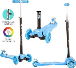 Mavi Twist Işıklı Scooter Kırmızı