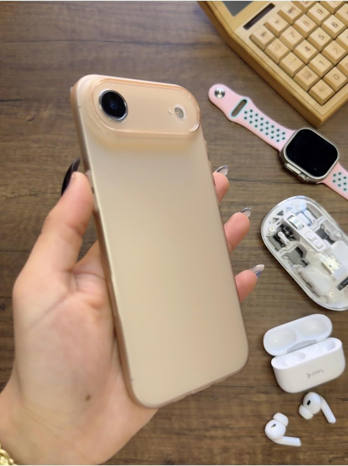 Süper Ince Mat Ultra Thin Silikon Kılıf Çöl iPhone 17 Air ile Uyumlu