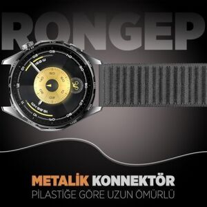 ile Uyumlu Mountain Loop 22MM Kordon Gt6/gt6 Pro/gt5/gt5 Pro/gt4/gt3/gt3 Pro/gt2/gt2 Pro 46MM Için Terleme Karşıtı Gt6 Kordon Metalik Bağlantılı 1.sınıf Dokuma Kumaş Gt6 Kayış